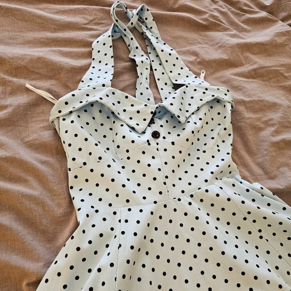 Vintage Rockabilly Halter Swing Dress